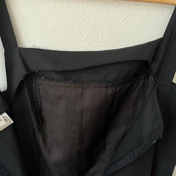 Vintage 70s Rainbow Embroidered Black‎ Boho Sleeveless Dress // Size Medium - Picture 5 of 5